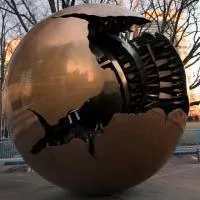 Шар пустотелый медь (198301) монтаж сфера арт-объект ø 1000 мм. пустотелая в Курильске