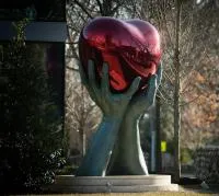 Скульптура сердце нержавеющая сталь (518280) сертификат арт-объект  в Курильске