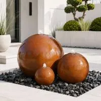 Шары 3 шт. фонтан Corten от (518907) ∅ 0,35 до 1 м. Курильск 