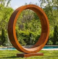 Кортеновская сталь скульптура кольцо (518267) монтаж арт-объект  в Курильске