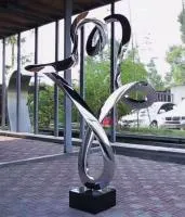 Скульптура кольцо нержавеющая сталь (518290) производство арт-объект  в Курильске