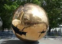 Полый шар из латуни полированный (198296) производство - сфера арт-объект ø 1000 мм. пустотелая  в Курильске